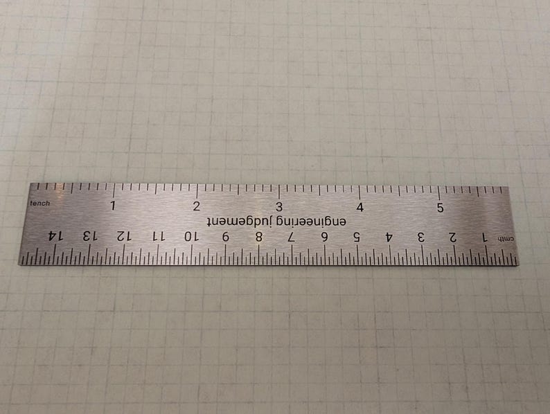 Factional Inch Ruler Ruler, Fractional-metric Cmth 1/8cm and Decimal-inch Tench 0.1inch ...