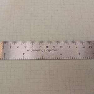 Ruler, Fractional-Metric cmth 1/8cm and Decimal-Inch tench 0.1inch, Stainless Steel, Engineering Gift