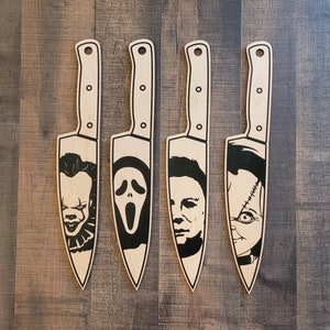 Halloween Knife Décor | Halloween Villains Costume Accessories | Horror Movie Villain Knives | Slasher Film Knives | Cosplay Knife Props