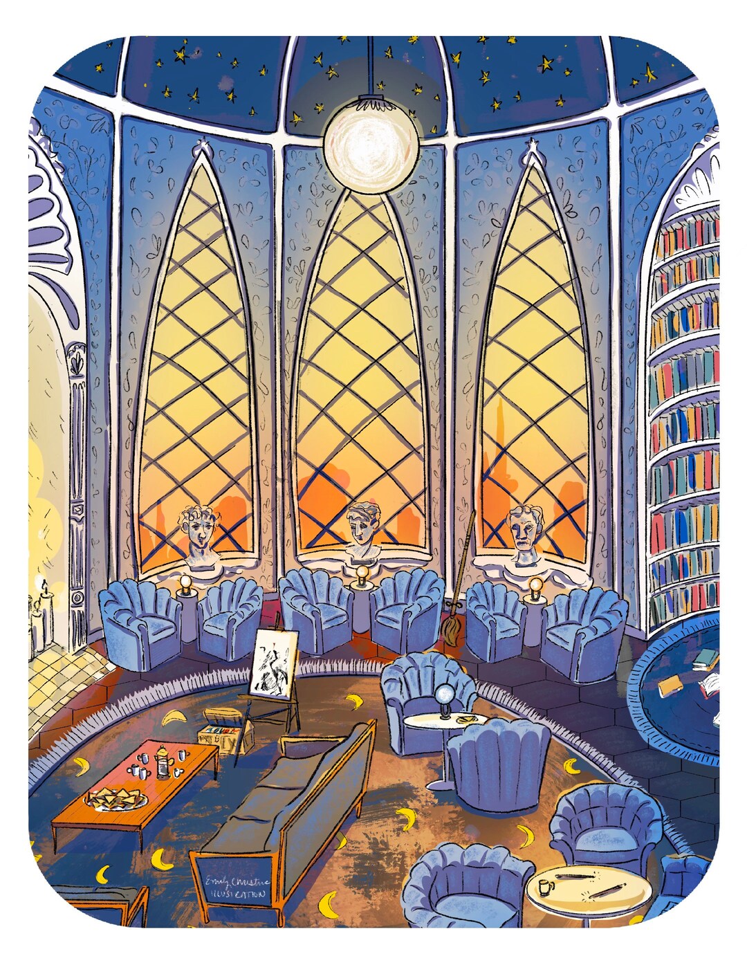 Wizard House Pride Blue & Silver Common Room. Intelligence. Raven. - Etsy