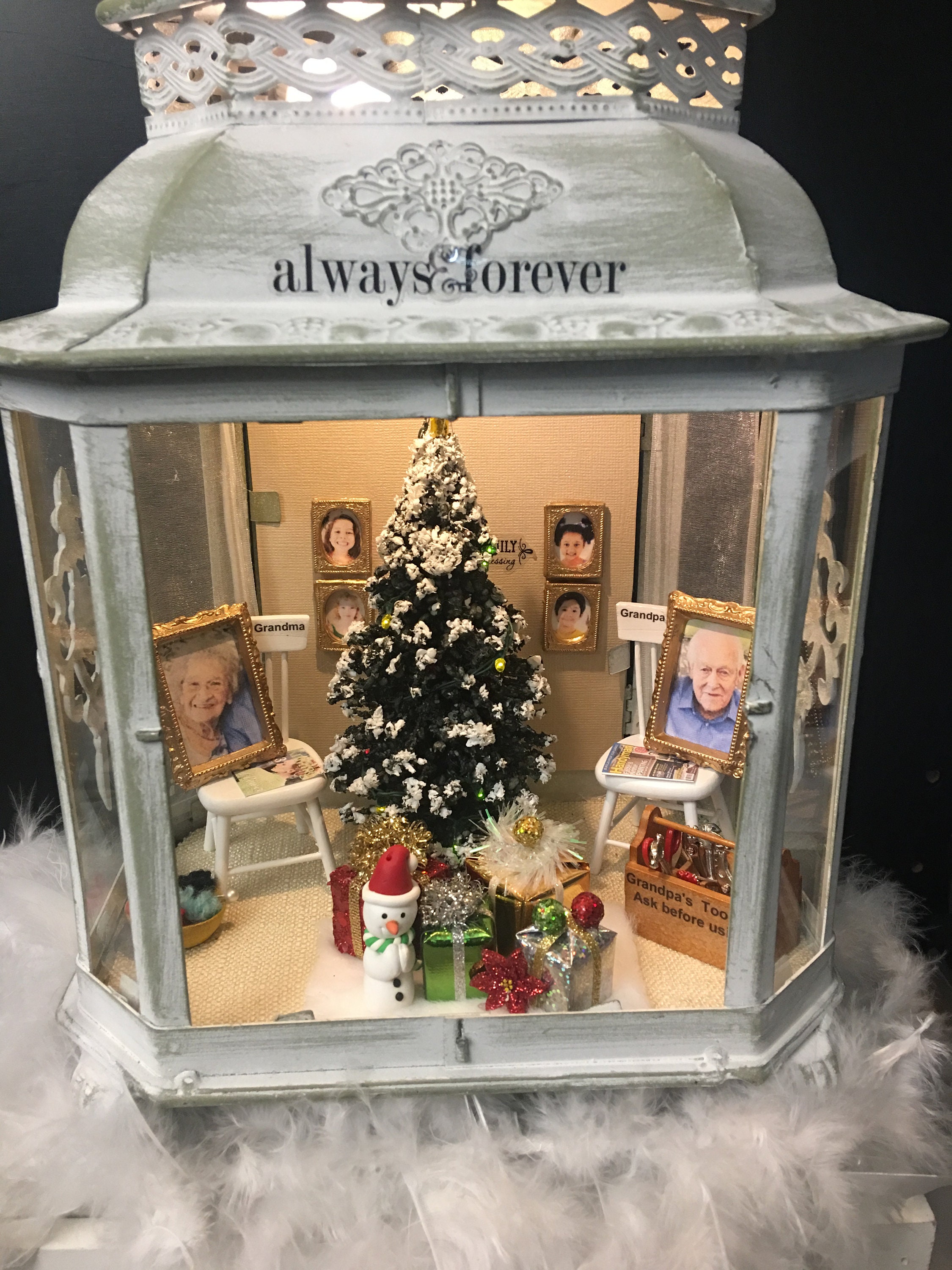 Christmas Memorial Lighted Lantern Memorial for Two Lighted - Etsy