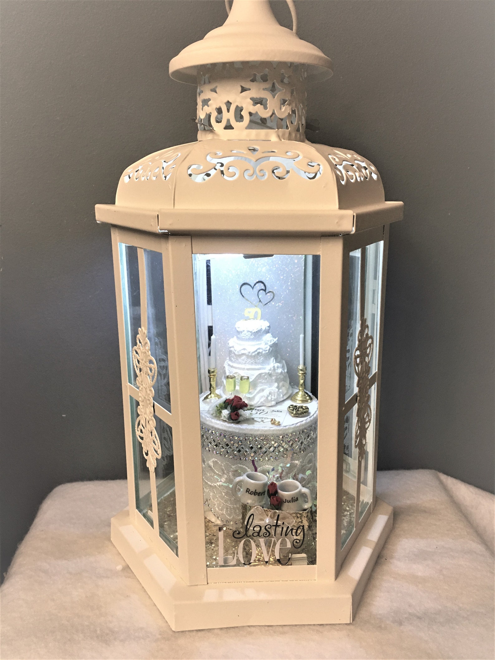 50th Wedding Anniversary Gift..personalized Lantern lighted Etsy