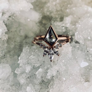 Geometric engagement rings| Kite diamond rings| stacking rings| edgy engagement rings| alternative engagement rings