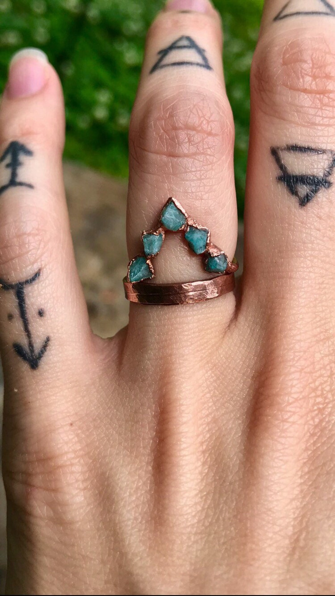 Stackable Boho Rings/unique Engagement Set/raw Stone Rings - Etsy