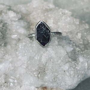 Herkimer diamond engagement ring/ boho ring/ meditation ring/ raw engagement ring/ raw stone ring/ solid gold rings