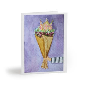 Bouquet de fleurs, cartes de voeux, papeterie florale, cartes faites main pour toutes les occasions, anniversaire, remerciement, fête des mères