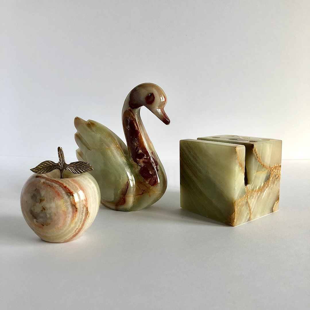 Selection of Carved Alabaster Ornaments Sold Individually Etsy