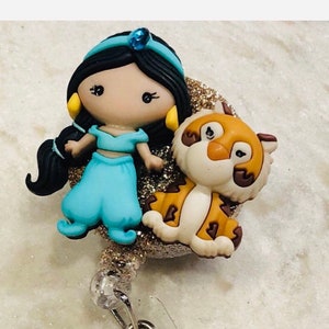Beautiful Id badge holder with retractable reel on clip, new nurse graduation gift idea, student, doctor dis