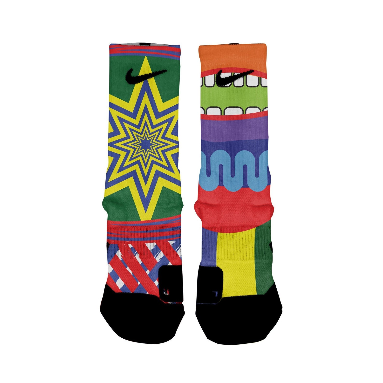 WTF Custom Nike Elite Socks All Shoe Sizes Perfect Funny Etsy