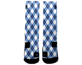 North Carolina Argyle HoopSwagg Customized Socks, All Shoe Sizes, Perfect Funny Gift, Cute Gift,