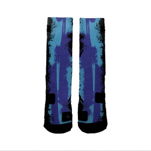 Aqua Eruption Swirl HoopSwagg Customized Socks, All Shoe Sizes, Perfect Funny Gift, Cute Gift,