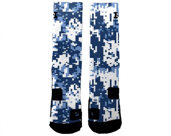 North Carolina Digital Camo HoopSwagg Customized Socks, All Shoe Sizes, Perfect Funny Gift, Cute Gift,