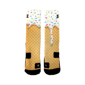 Ice Cream HoopSwagg Customized Socks, All Shoe Sizes, Perfect Funny Gift, Cute Gift,