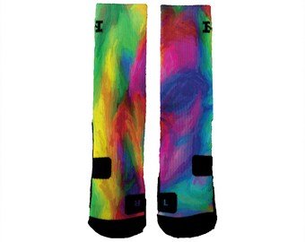 Calcetines personalizados Psycho Rainbow HoopSwagg, todos los tamaños de zapatos, regalo divertido perfecto, regalo lindo,