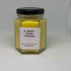 Honeysuckle Scented 3.75 Ounce Hexagon Jar Candle