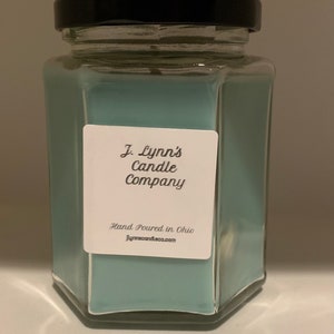 Mint Mojito Scented 9 Oz Hexagon Jar Candle