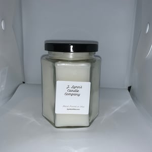 Baby Powder Scented 9 Ounce Hexagon Jar Candle