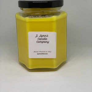 Honeysuckle Scented 9 Ounce Hexagon Jar Candle