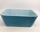 Pyrex Glass Refrigerator Container 502 Blue Retro Storage Fridge USA Canada Vintage Retro Country Kitchen