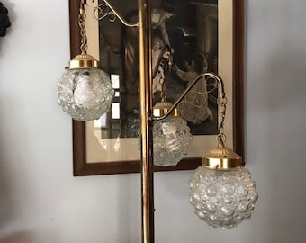 Mid Century Glam Tension Pole Lamp Vintage Floor To Ceiling
