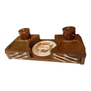 Cheese Tray, Goodwood , Vintage Expandable, MCM, Pots, Serving, Buffet, Wood, Cutting Board, Japan