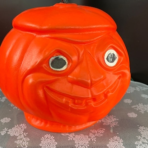 パンプキン ジャック・オー・ランタン ブローモールド ヴィンテージ ハロウィン キャンディバケツ Playtoy Ind カナダ