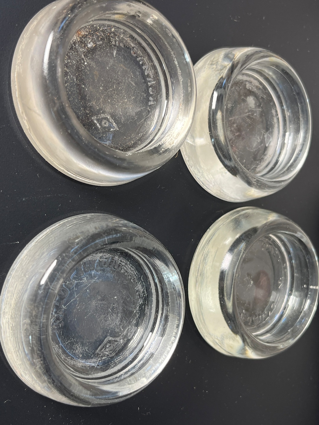 DOMINION GLASS COMPANY Glass Furniture Coasters Vintage Glass Furniture