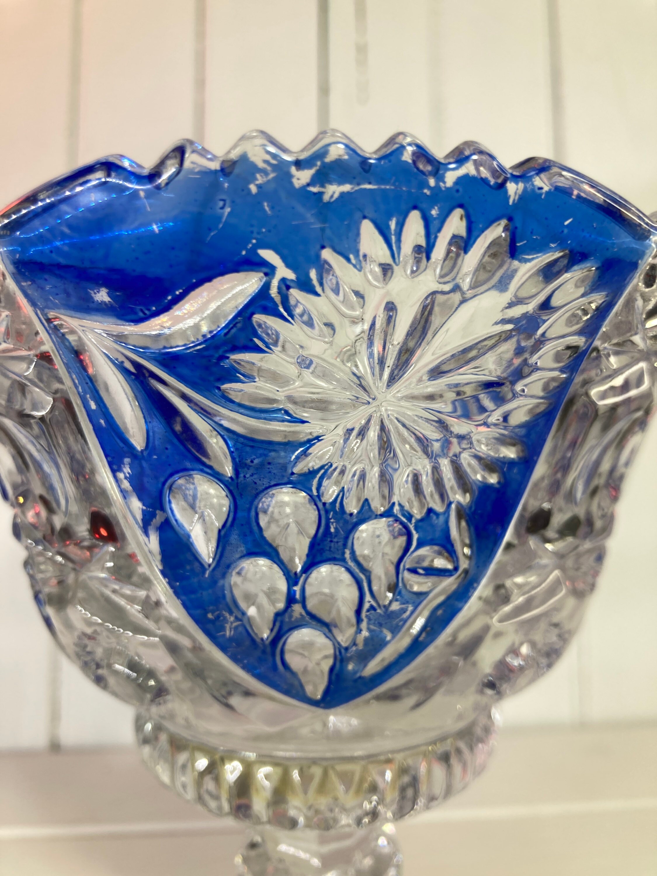 Anna Hutte/アンナヒュッテ クリスタルコンポート ヴィンテージ Anna