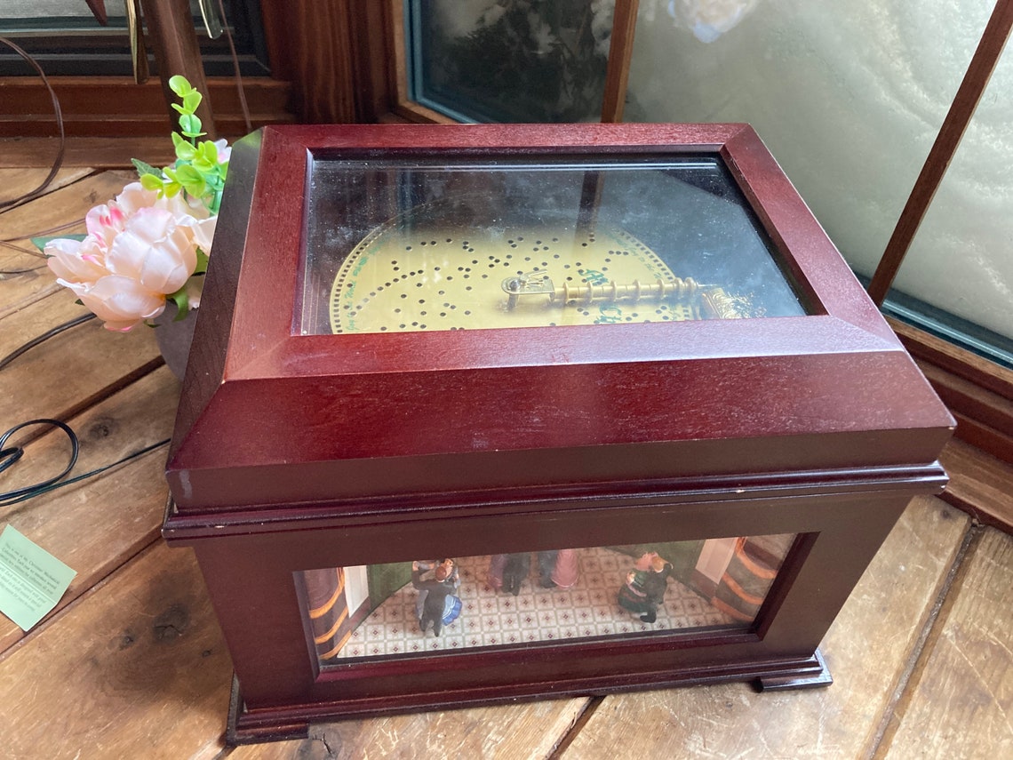 Mr. Christmas Victorian Music Box Ballroom Dancers Vintage Etsy