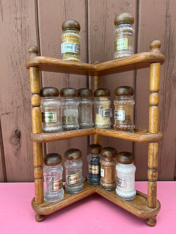 NEX 2-Tier Spice Rack Countertop Shelf for Kitchen Spice Jars