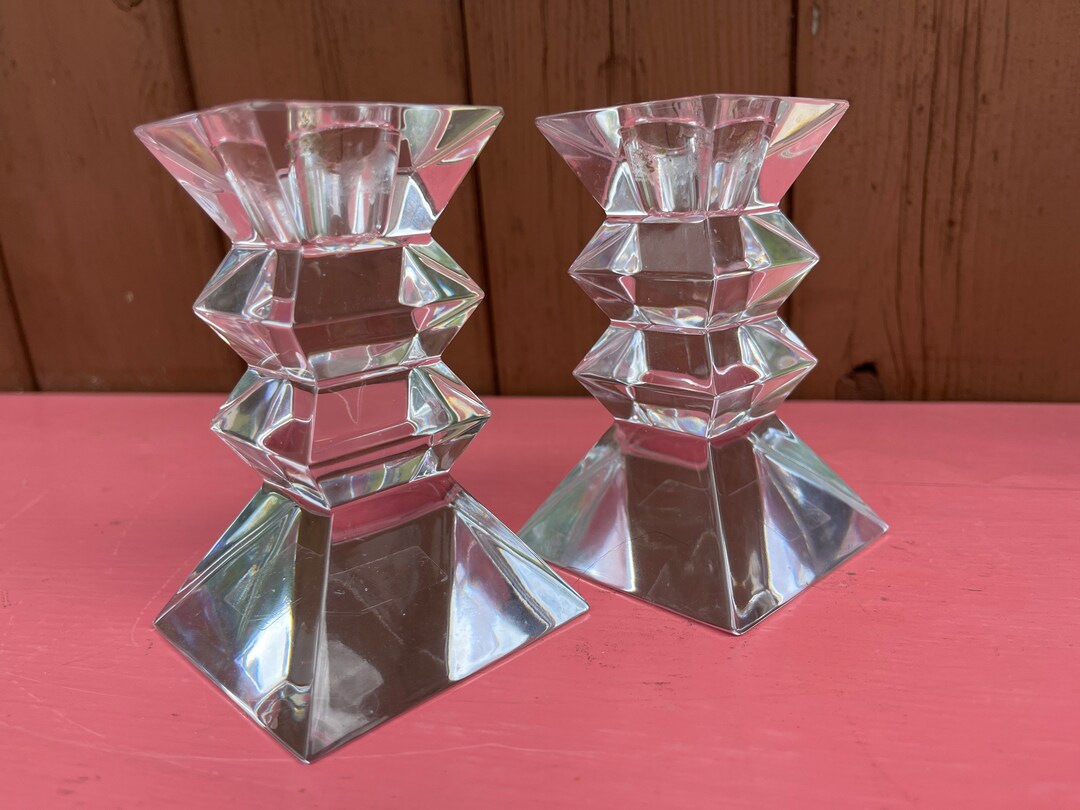 Mikasa Candlesticks, Crystal Candlesticks, Candle, Holders, L Heavy Cut ...