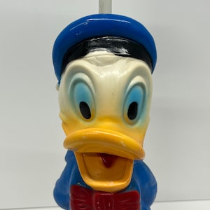 Lámpara de mesa del Pato Donald, vinilo de Walt Disney, para habitación infantil, personaje de dibujos animados vintage coleccionable