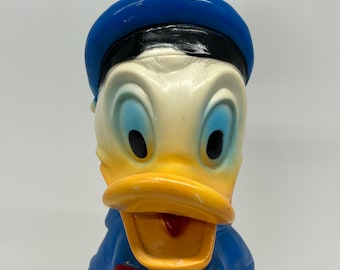 Lampe de table Donald Duck, personnage de dessin animé vintage de collection pour chambre d'enfants en vinyle Walt Disney