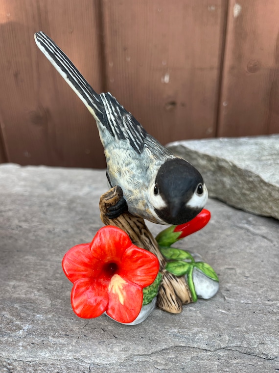 Vintage Franklin Mint Black-capped Chickadee Porcelain Figurine - Etsy