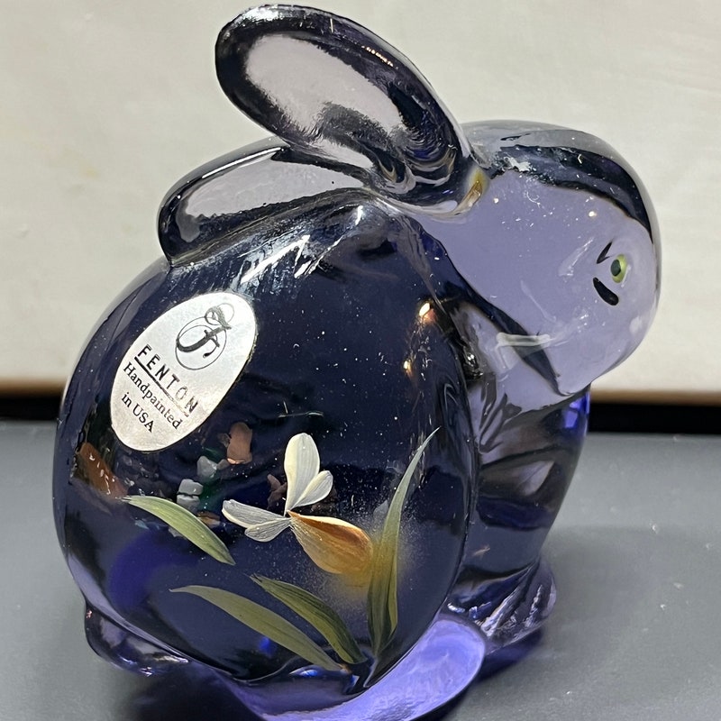 Fenton Glass Bunny - Etsy