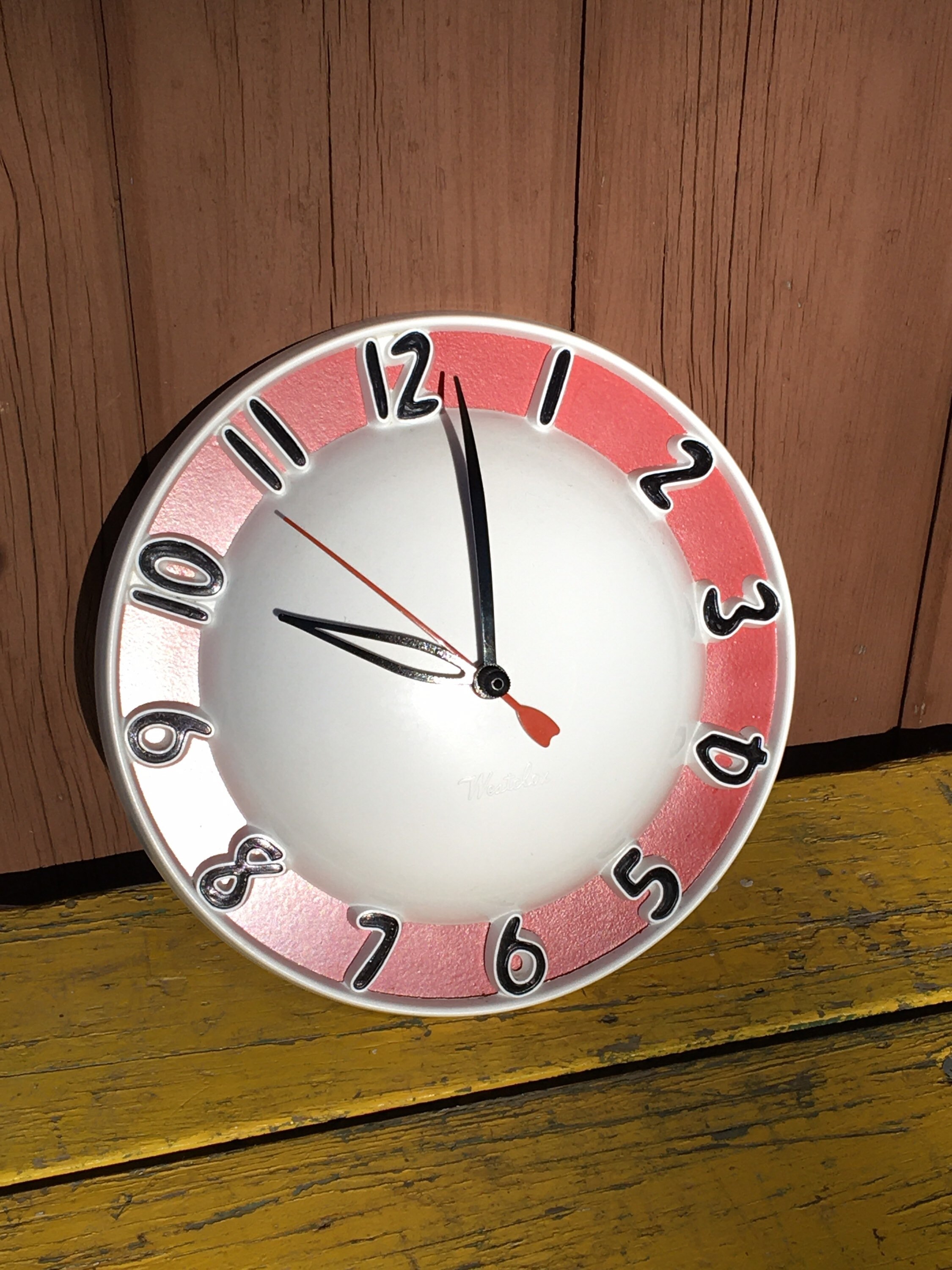 Clock Funky Novelty Wall Clock Vintage Westclox Melody Etsy