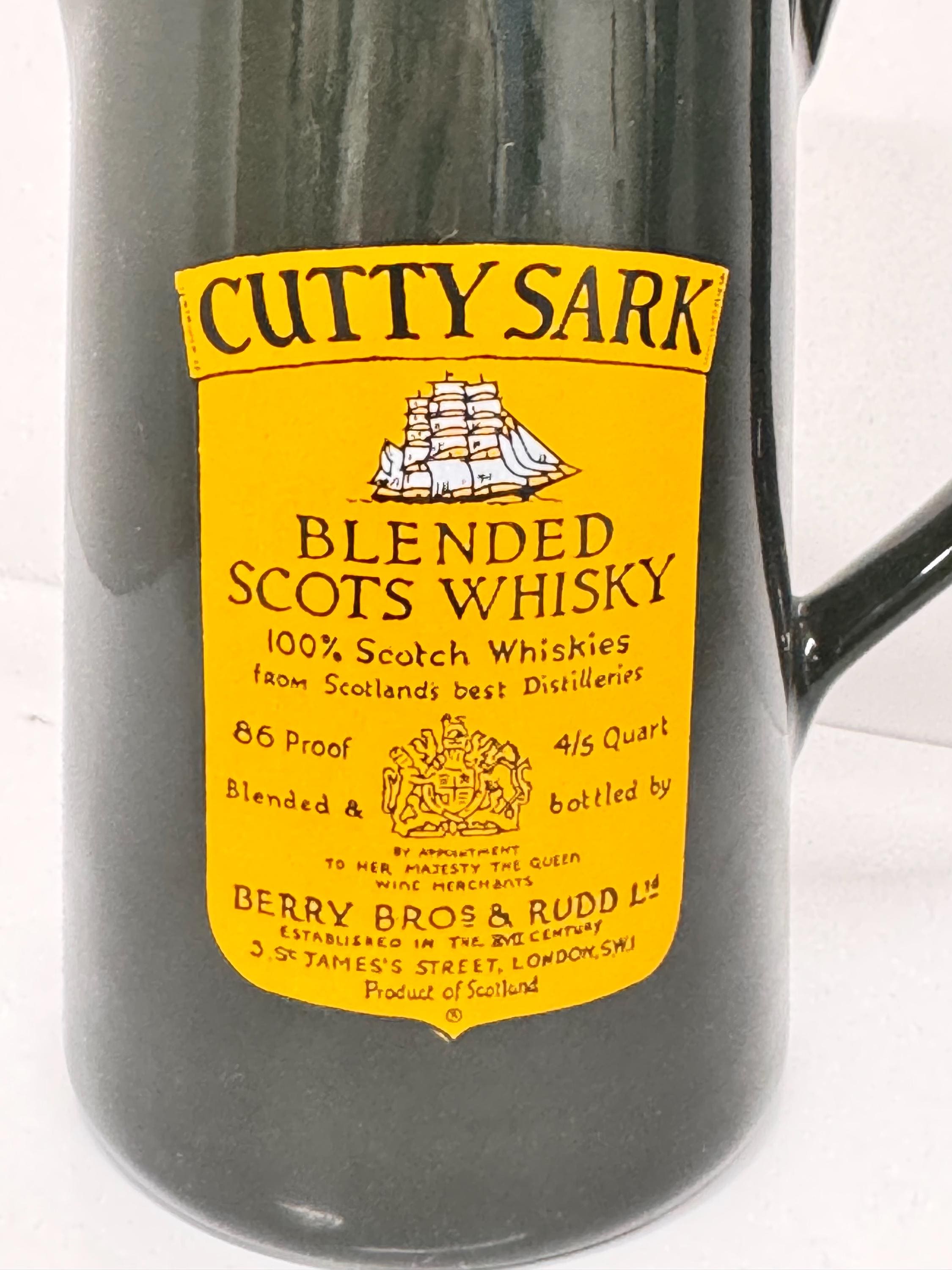 Water Jug Cutty Sark Scotch Whisky Vintage Ice Jug England Pitcher