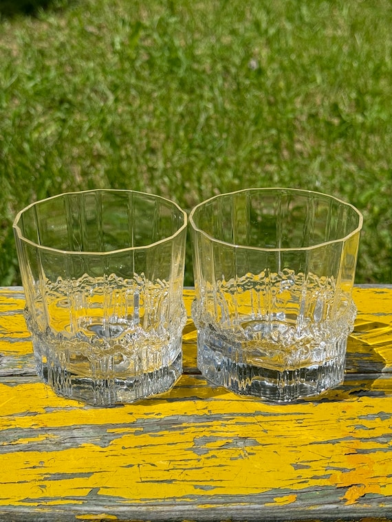 Tapio Wirkkala Iittala Pallas Whiskey Glasses - Finland Art Glass