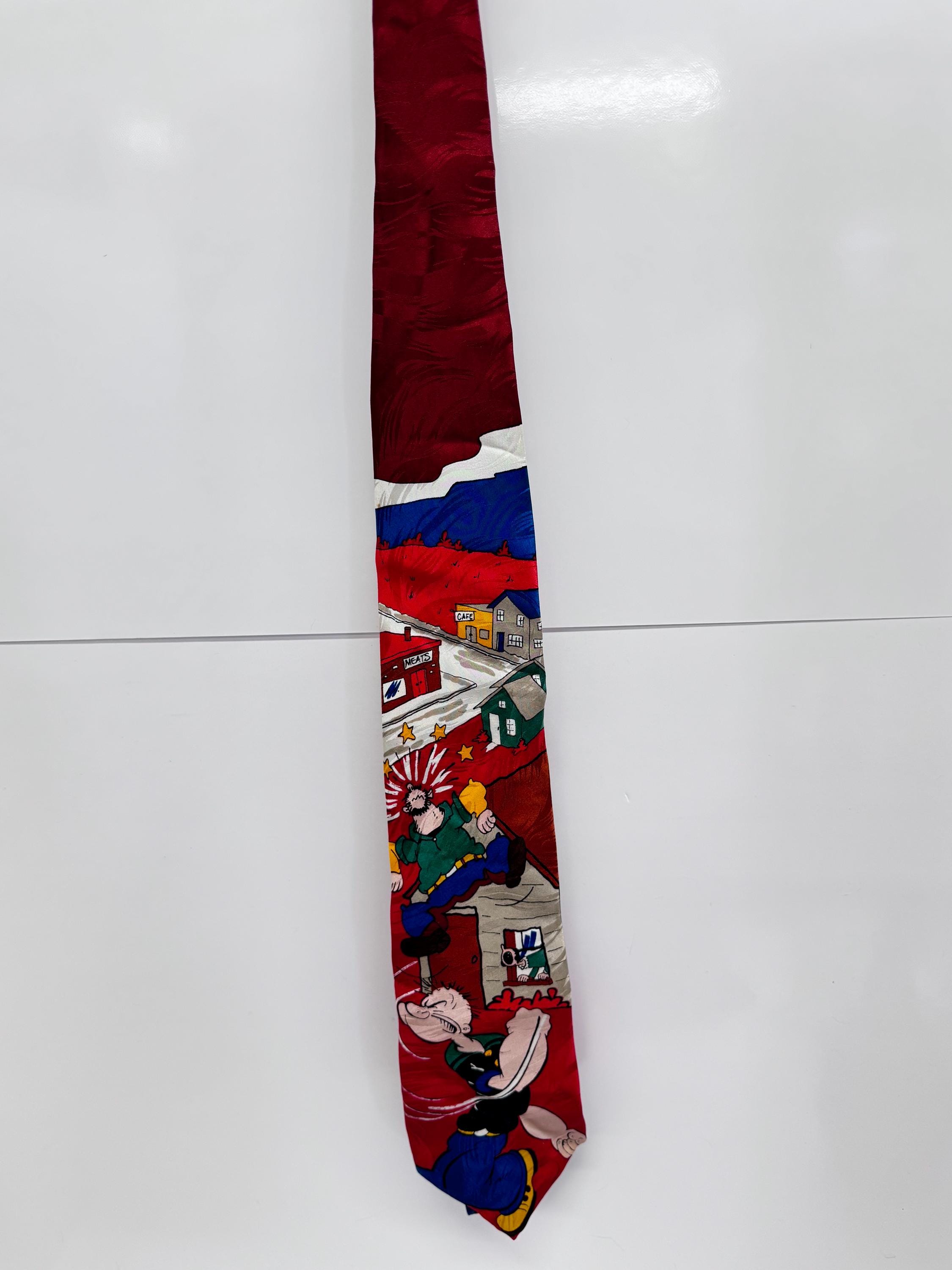 ヴィンテージ ポパイ ザ セーラー シルクネクタイ - アメリカ製 - Etsy
