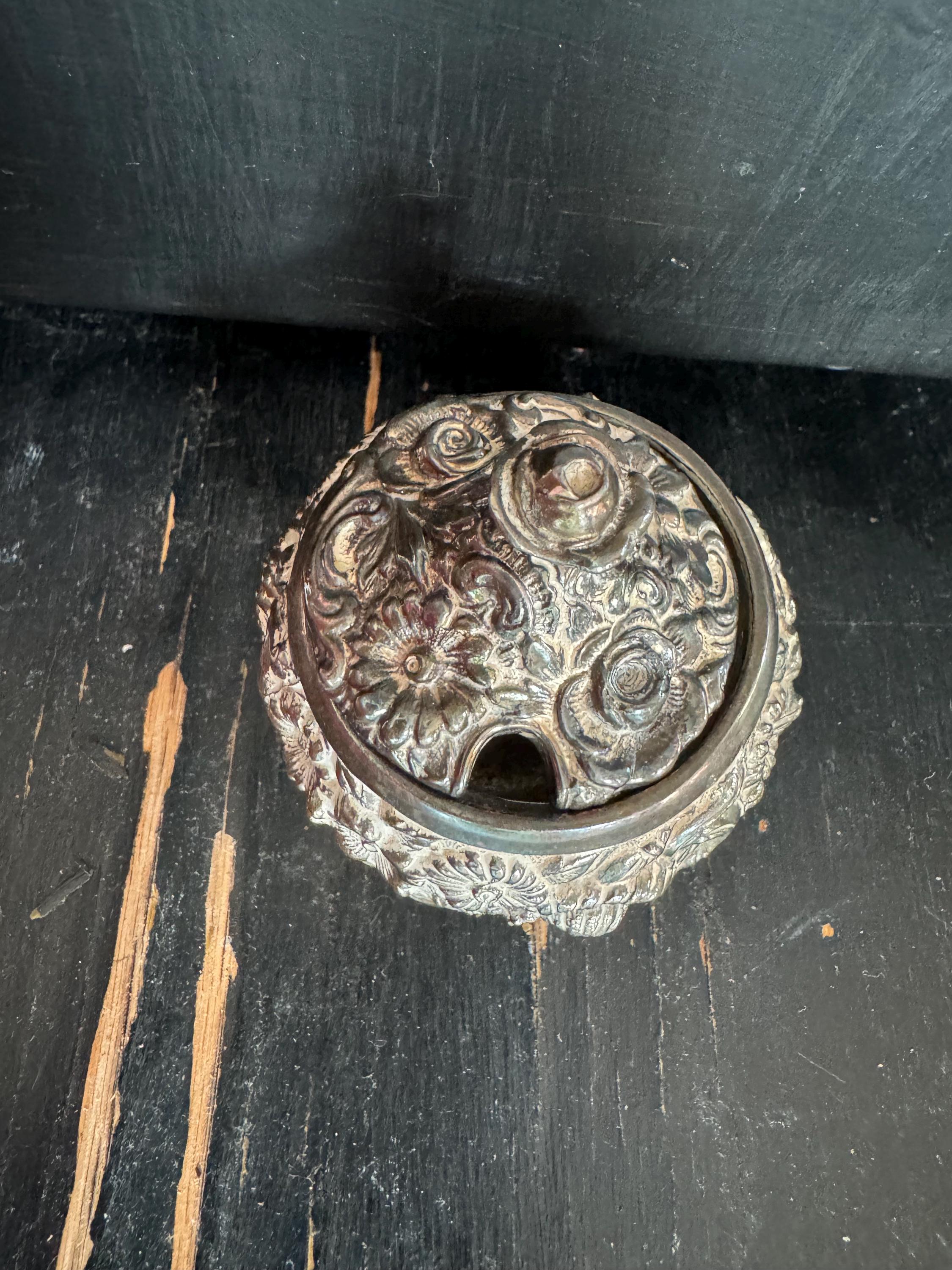 Harrison Fisher HF-0918 Silver Plated Floral Sugar Condiment Jelly