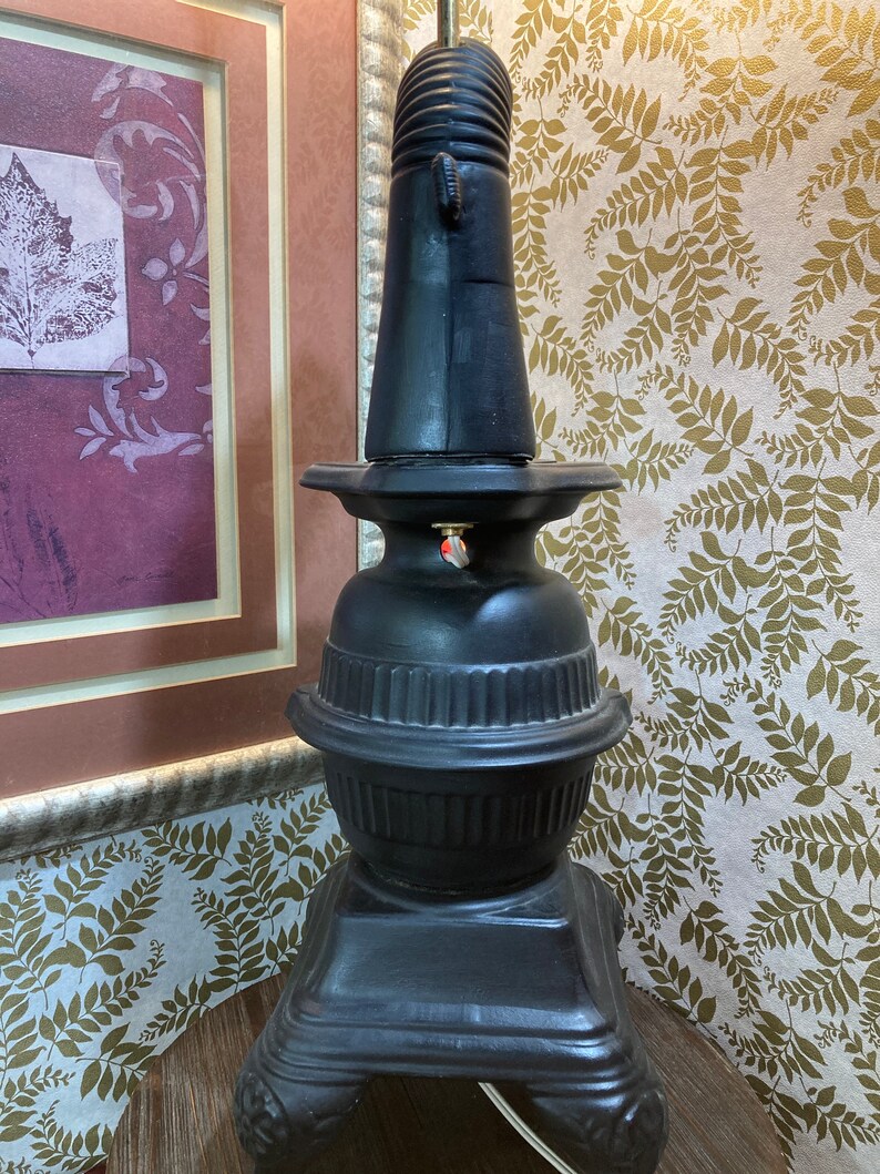 Pot Belly Stove Table lamp Stove Ceramic Handmade Hand Etsy