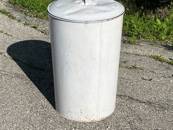 Flour Bin, Aluminum, Large, Floor, Lid, Country Kitchen Vintage Storage  Canister Pantry Laundry Hamper Farmhouse Baking 