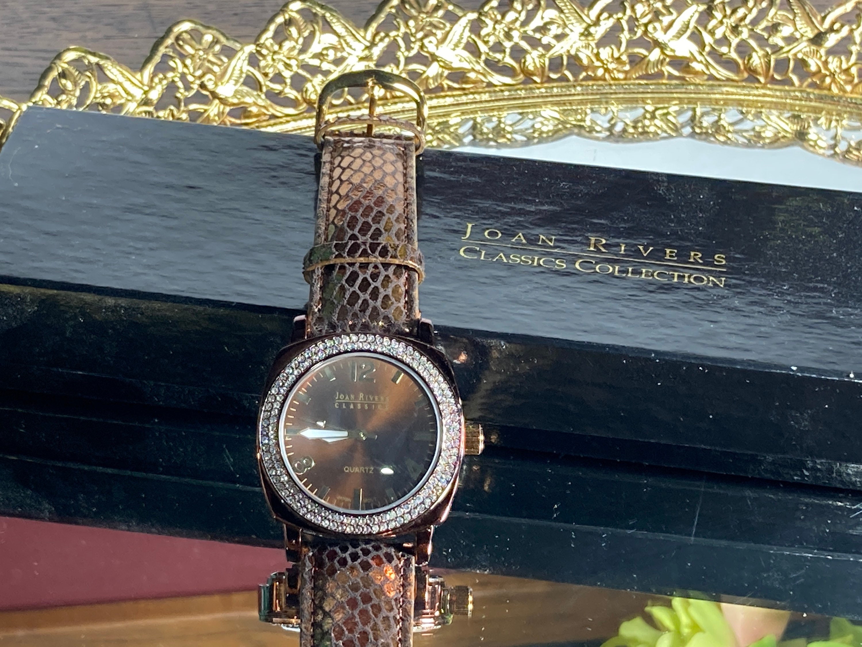 Joan Rivers Classics Collection Gold Tone  Rhinestone Watch - Parts and Repair Joan Rivers Classics Watch - Etsy main image 2