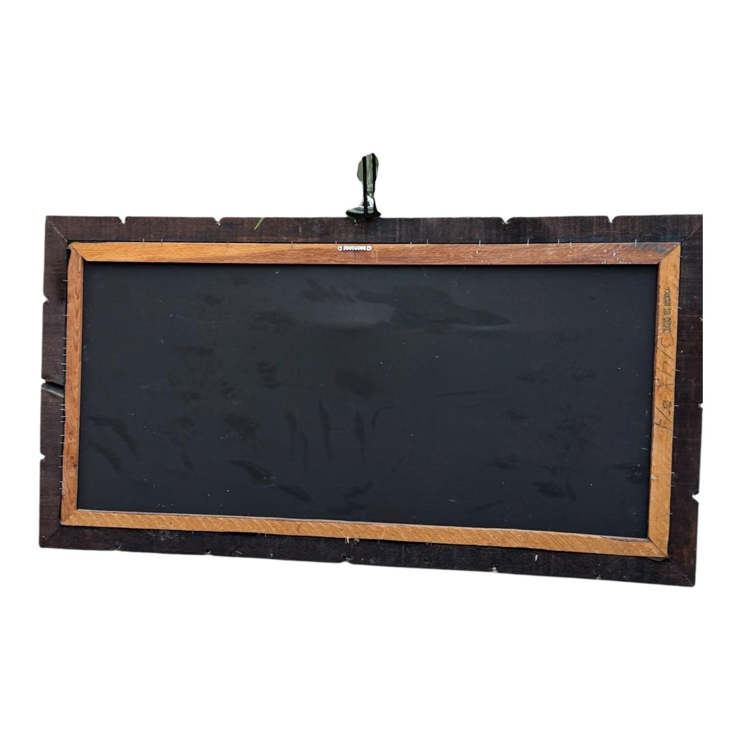 Vintage Velvet Painting: Mexican Midnight Mountain Scene, Signed