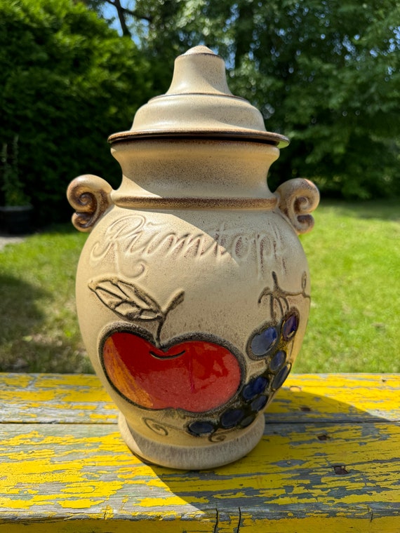 Vintage Scheurich Keramik Rum Pot: West Germany Stoneware Cider
