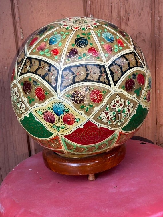 Camel Bladder Lamp, Vintage Camel Bladder Lamp, Bohemian Lamp 