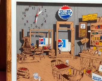 1980’s　Pepsi ライト　ディスプレイ　看板　ランプ　アメトイ　シェルフ 1980'sPepsi ライトディスプレイ看板ランプアメトイシェルフ