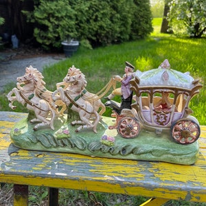 Capodimonte Horse and Carriage - Etsy