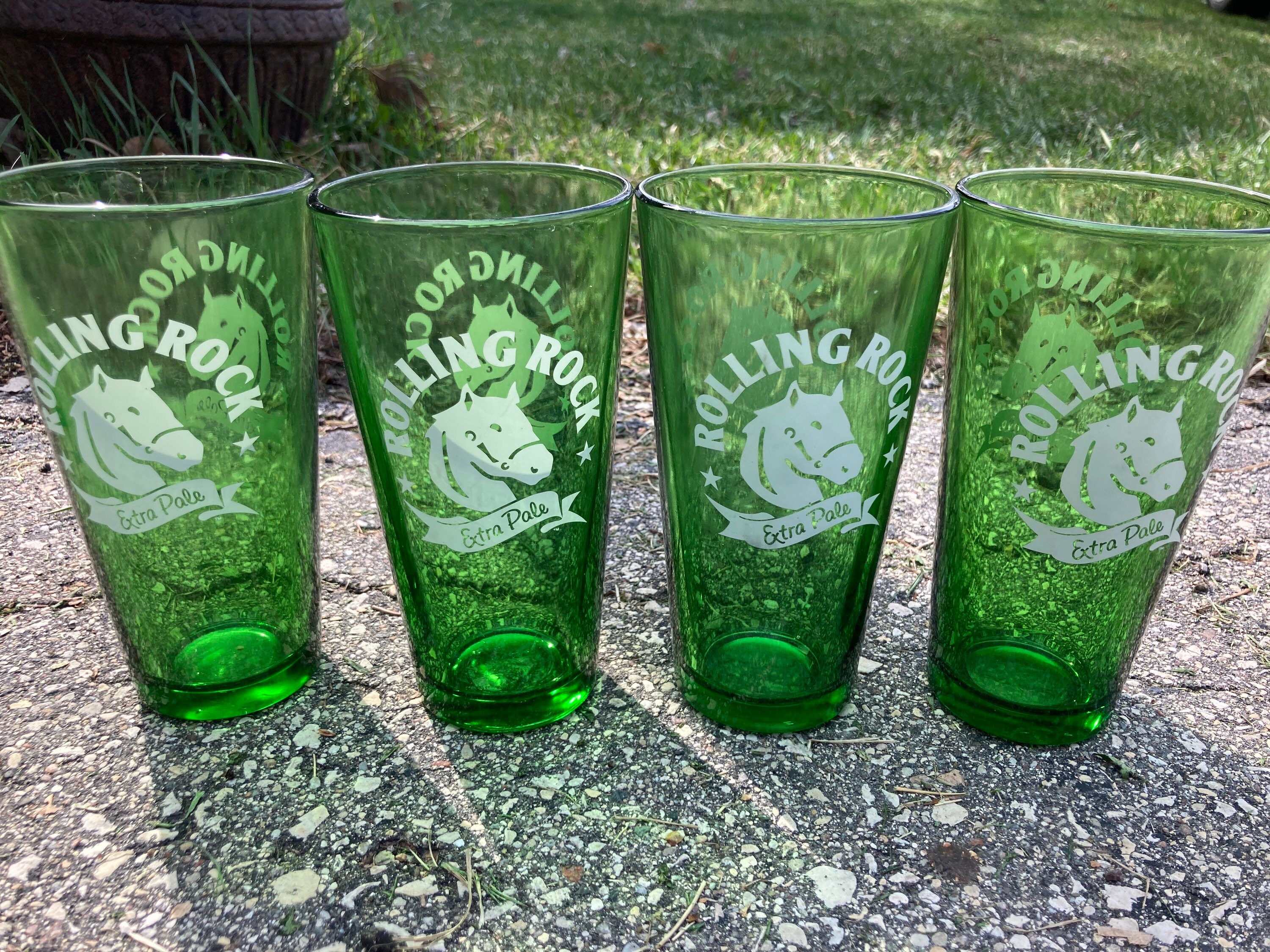 Rolling Rock Pale Ale Horse Beer Glassware Glasses Pint Etsy
