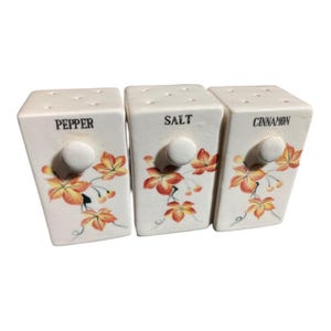 Choose*** Spice, Salt, Pepper, Cinnamon, Shaker, Vintage Japan, Leaf